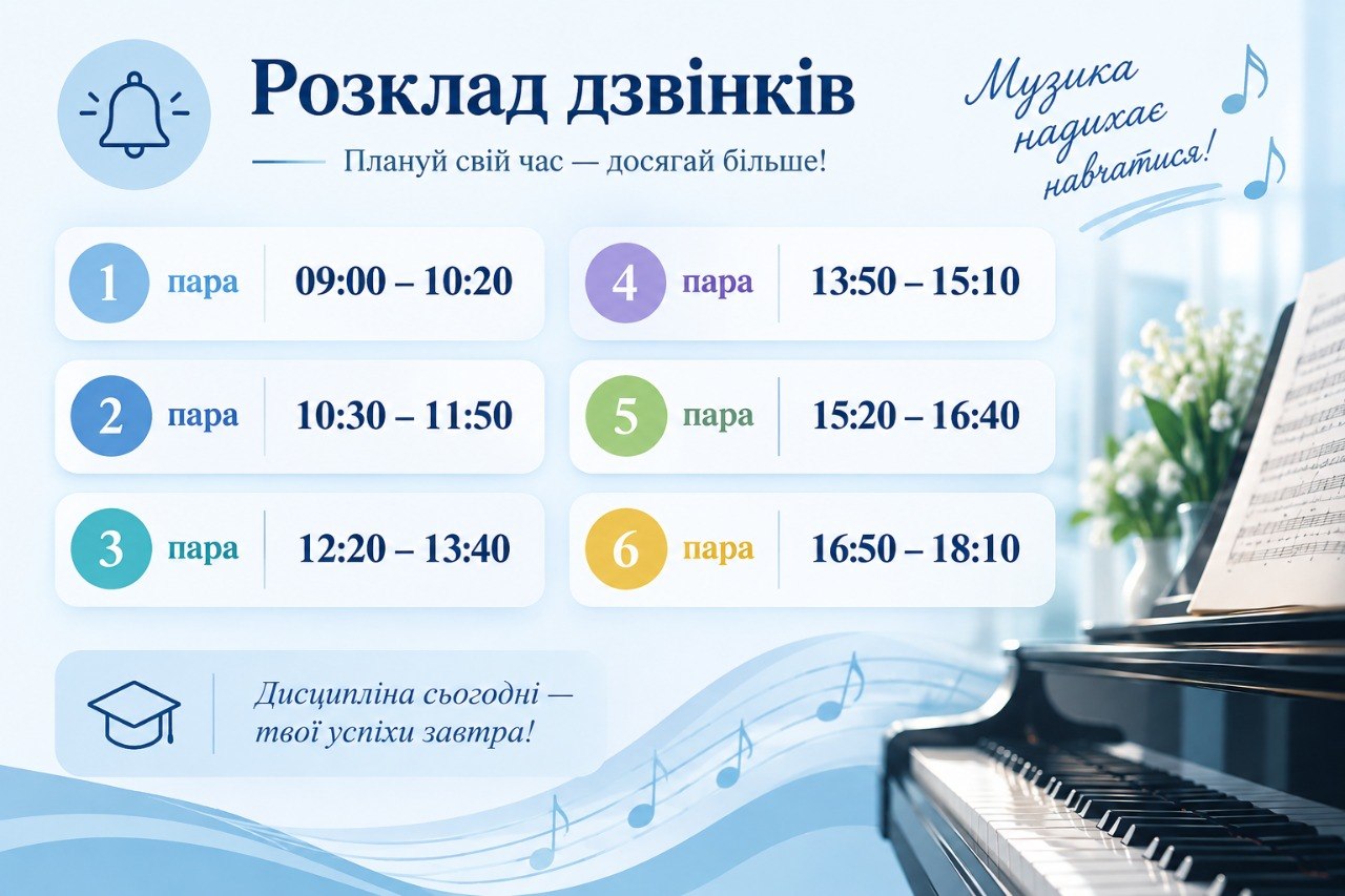 Розклад дзвінків